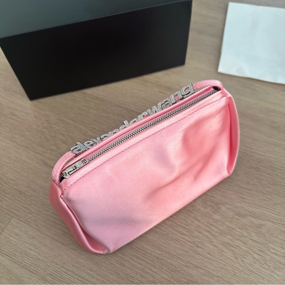 Alexander Wang Marquess Satin Prism Pink Crystal Micro Bag - Picture 15 of 16